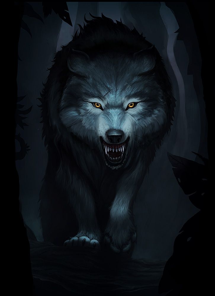 drawing of dire wolf